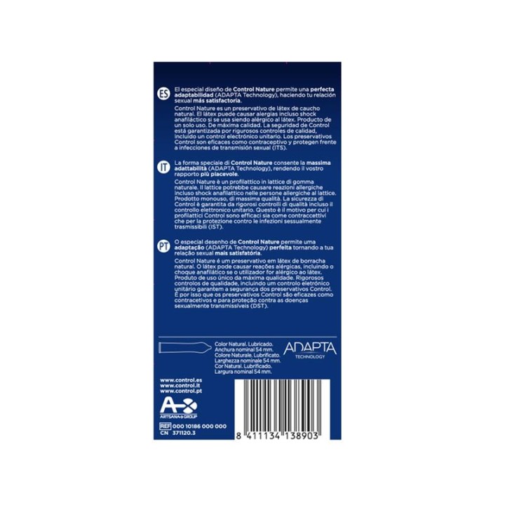 CONTROL - ADAPTA NATURE CONDOMS 12 UNITS