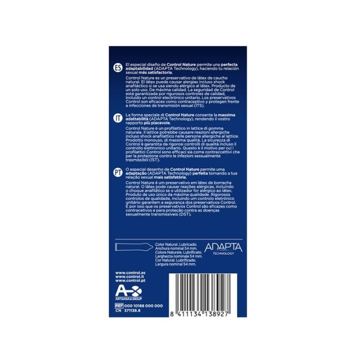 CONTROL - ADAPTA NATURE CONDOMS 6 UNITS