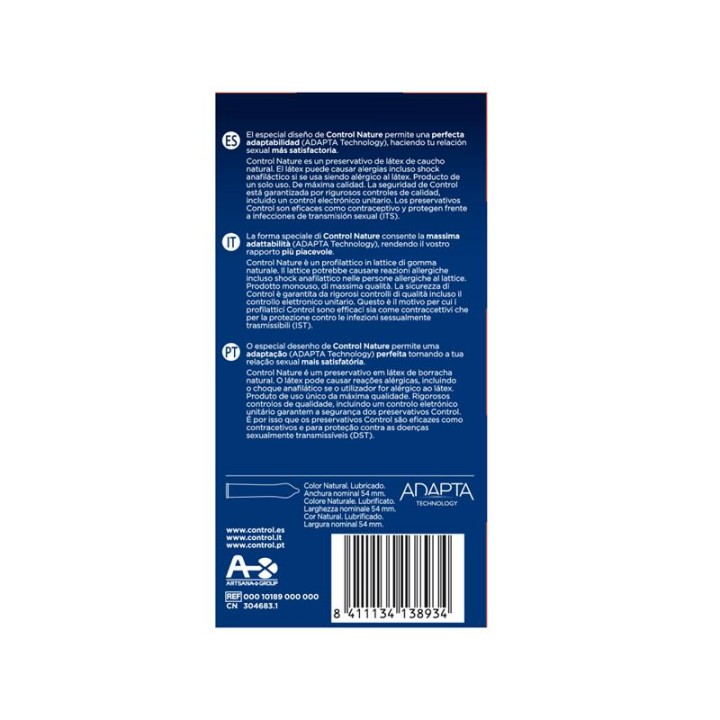 CONTROL - ADAPTA NATURE CONDOMS 24 UNITS