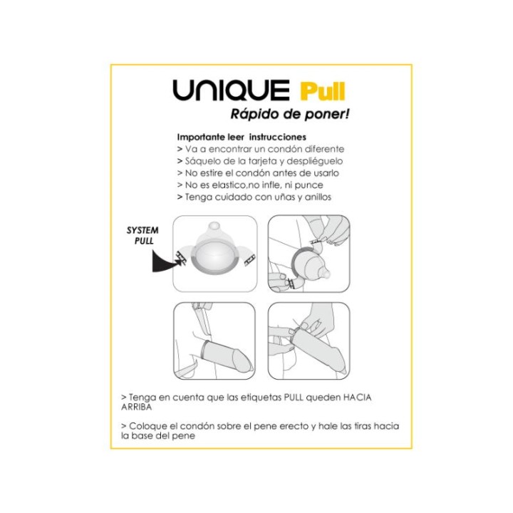 UNIQ - PULL LATEX FREE CONDOMS WITH STRIPS 3 UNITS