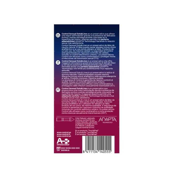 CONTROL - SENSUAL DOTS & LINES POINTS AND STRETCH MARKS 12 UNITS