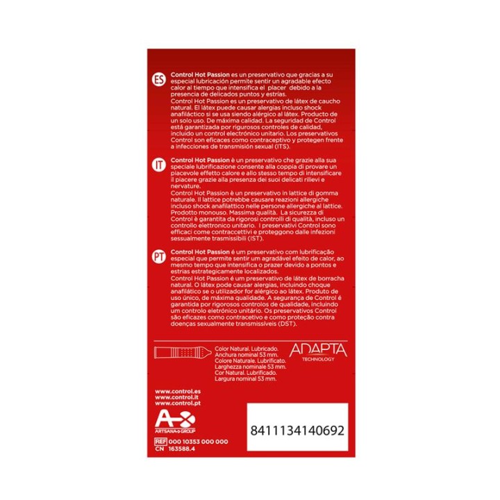 CONTROL - HOT PASSION WARMING EFFECT 10 UNITS