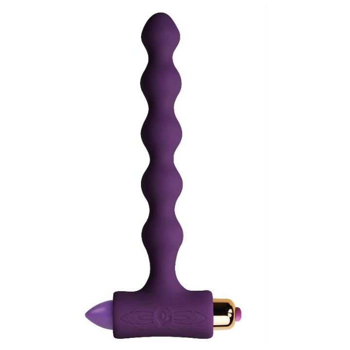 ROCKS-OFF - ANAL PLUG WITH VIBRATION AND RIVERLES PETITE SENSATIONS PEARLS