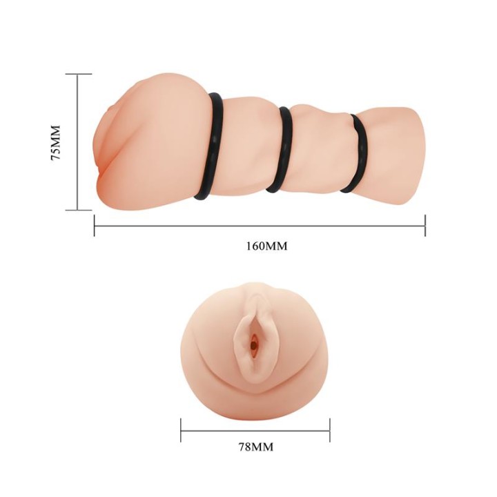 CRAZY BULL - VAGINA MASTURBATOR WITH RINGS