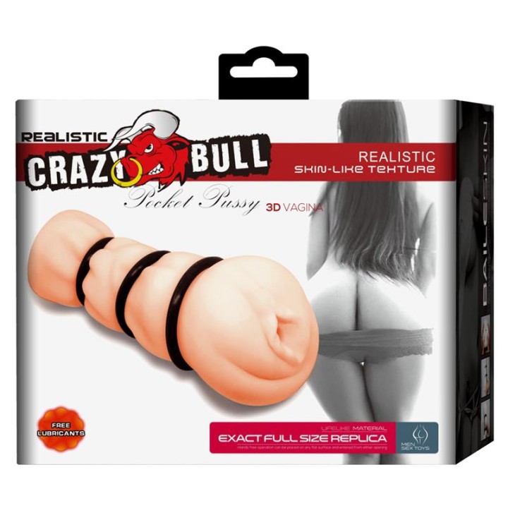 CRAZY BULL - VAGINA MASTURBATOR WITH RINGS
