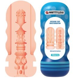 PRETTY LOVE - SHERRY VAGINA MASTURBATOR WITH SUCTION CUP AND INTERNAL TEXTURES