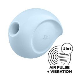 SATISFYER - SUGAR RUSH AIR PULSE STIMULATOR & VIBRATOR BLUE