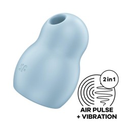SATISFYER - PRO TO GO 1 DOUBLE AIR PULSE STIMULATOR & VIBRATOR BLUE