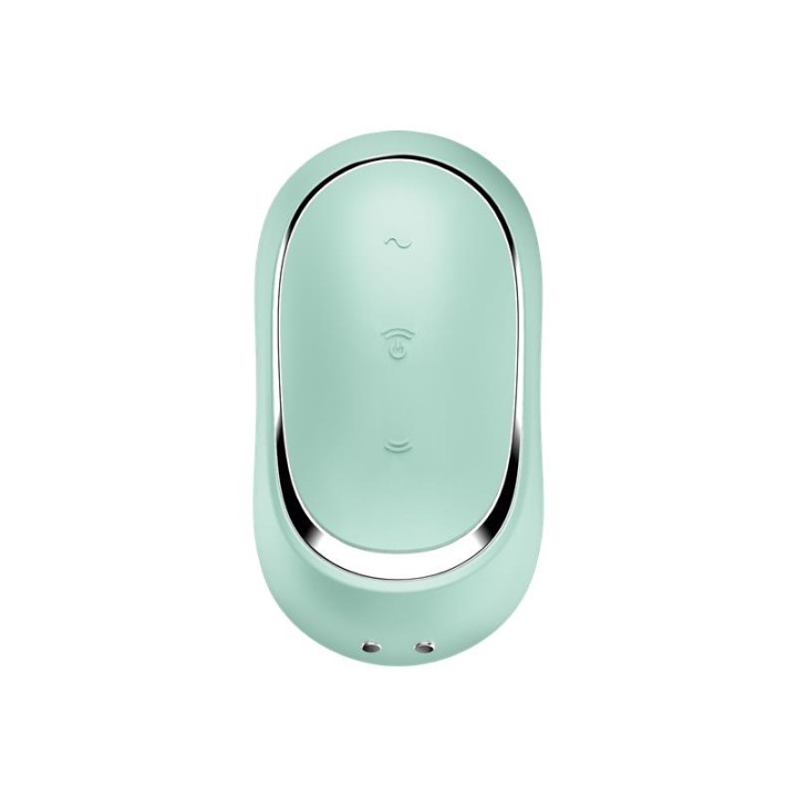 SATISFYER - PRO TO GO 2 DOUBLE AIR PULSE STIMULATOR & VIBRATOR GREEN