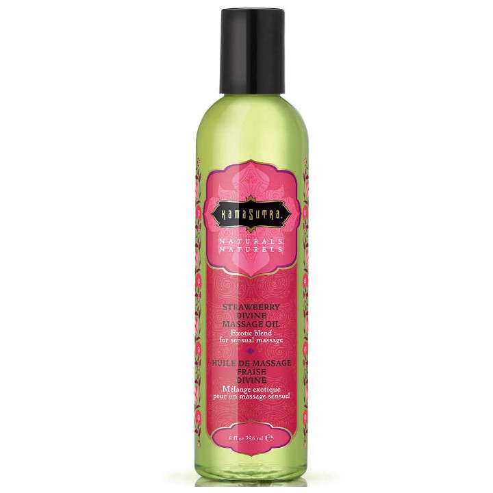 KAMASUTRA - NATURALS DIVINE STRAWBERRY MASSAGE OIL 236ML
