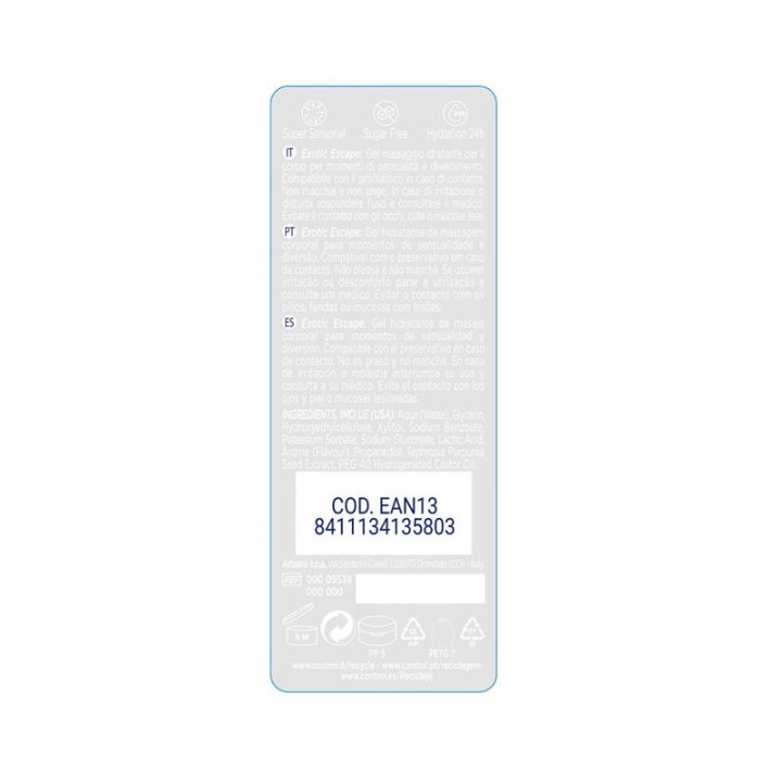 CONTROL - 2 EN 1 MASSAGE & PLEASURE EXOTIC 200 ML