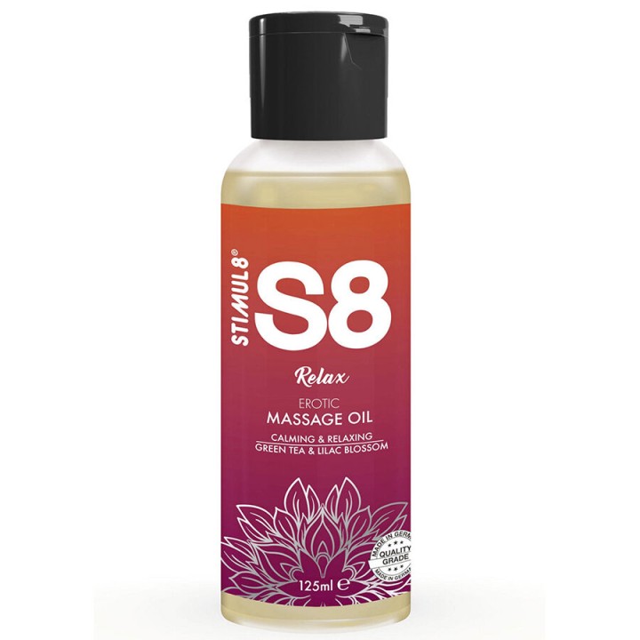 STIMUL8 - S8 RELAX GREEN TEA MASSAGE OIL 125 ML