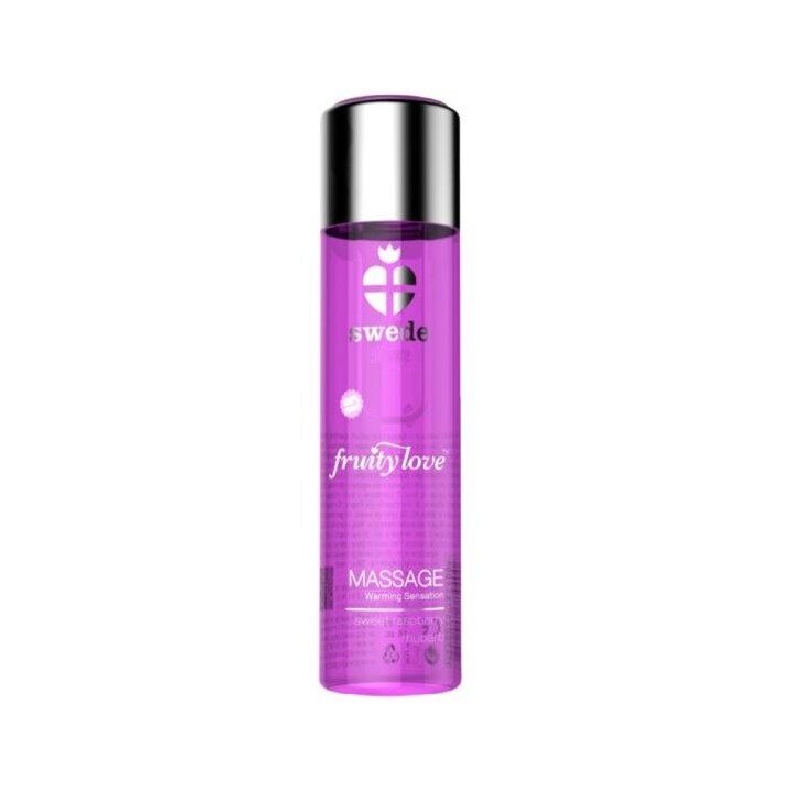 SWEDE - FRUITY LOVE WARMING EFFECT MASSAGE OIL PINK RASPBERRY AND RHUBARB 60 ML