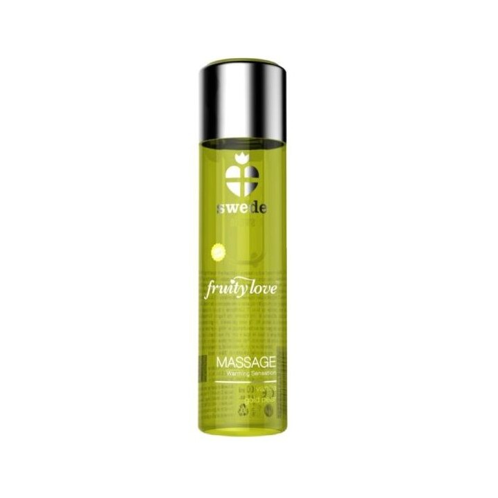 SWEDE - FRUITY LOVE WARMING EFFECT MASSAGE OIL VANILLA AND GOLD PEAR 60 ML.