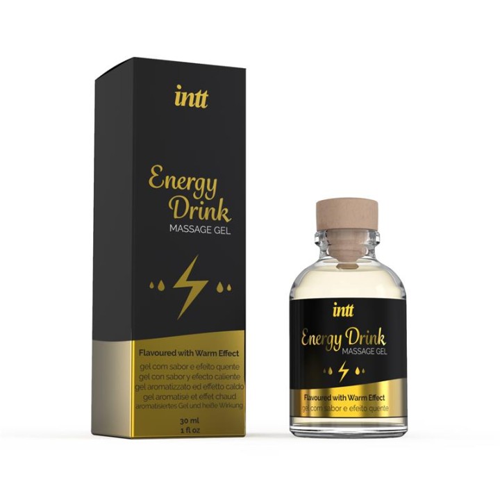 INTT MASSAGE & ORAL SEX - MASSAGE GEL WITH FLAVORED ENERGY CA DRINK AND HEATING EFFECT