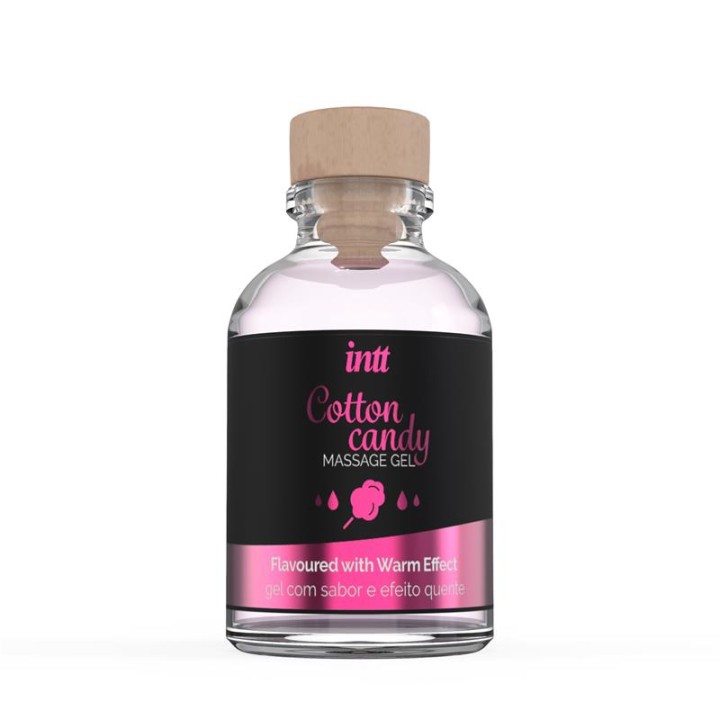 INTT MASSAGE & ORAL SEX - MASSAGE GEL WITH COTTON CANDY FLAVOR AND HEATING EFFECT