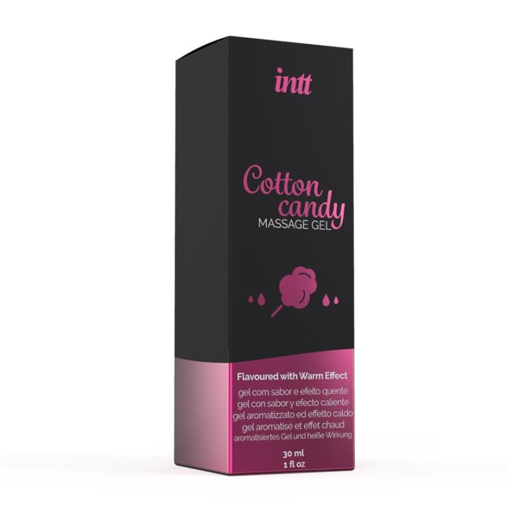 INTT MASSAGE & ORAL SEX - MASSAGE GEL WITH COTTON CANDY FLAVOR AND HEATING EFFECT