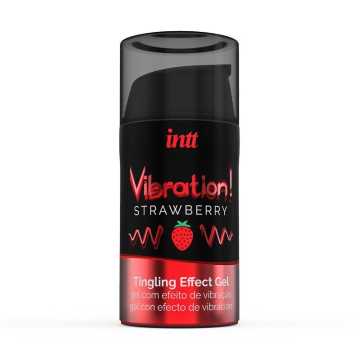 INTT - POWERFUL INTIMATE STIMULANT LIQUID VIBRATING GEL STRAWBERRY 15 ML