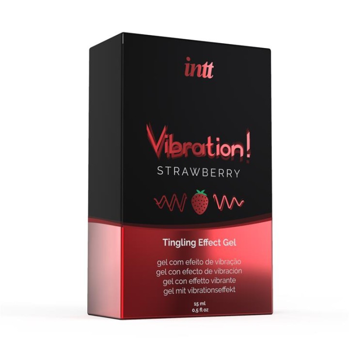 INTT - POWERFUL INTIMATE STIMULANT LIQUID VIBRATING GEL STRAWBERRY 15 ML