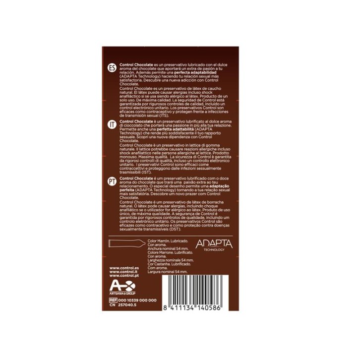 CONTROL - ADAPTA CHOCOLATE CONDOMS 12 UNITS