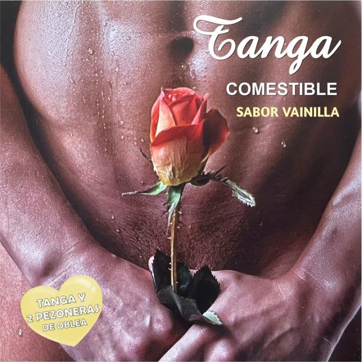 HOTFLOWERS - MEN''S THONG + 2 VANILLA WAFER NIPPLE /es/pt/en/fr/it/