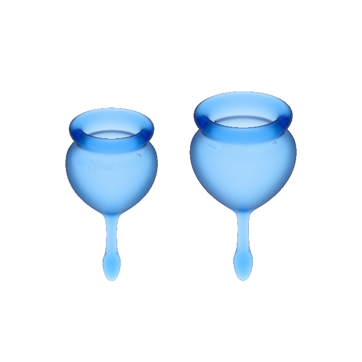 SATISFYER - FEEL GOOD MENSTRUAL CUP DARK BLUE 15 + 20 ML