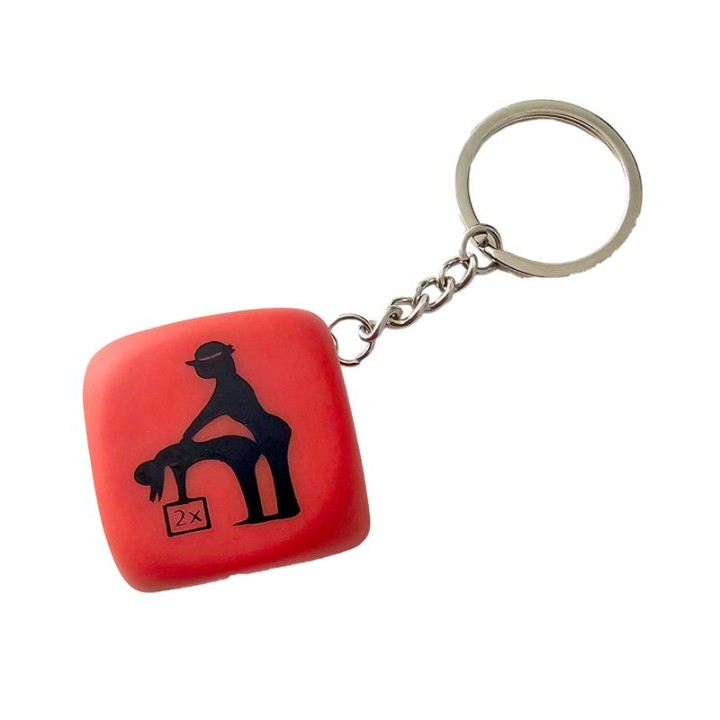 DIABLO PICANTE - RED DICE KEYCHAIN WITH POSES