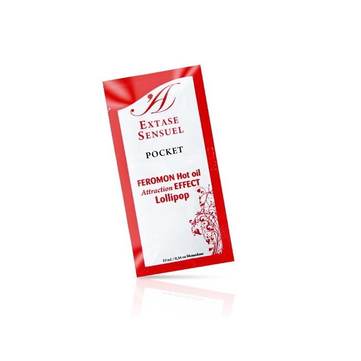EXTASE SENSUAL - MASSAGE OIL WITH HEAT EFFECT PHEROMONES LOLLIPOP 10 ML