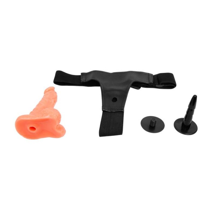 BAILE - HARNESS WITH REALISTIC PENIS AND ULTRA PASSIONATE ADJUSTABLE PANTIES 15.5 CM