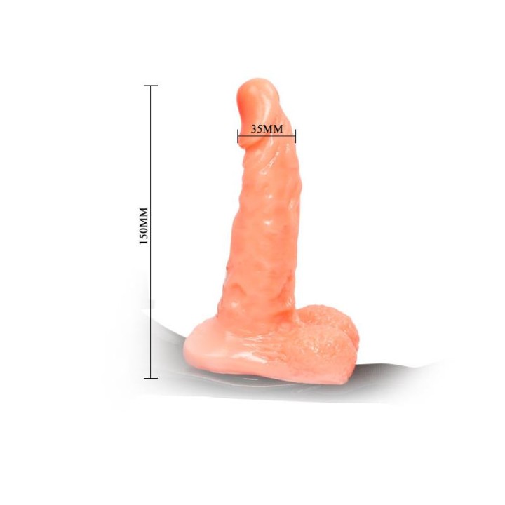 BAILE - HARNESS WITH REALISTIC PENIS AND ULTRA PASSIONATE ADJUSTABLE PANTIES 15.5 CM