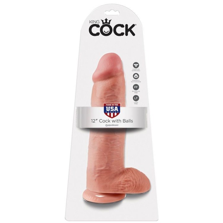 KING COCK - PENE REALÍSTICO NATURAL 30.48 CM