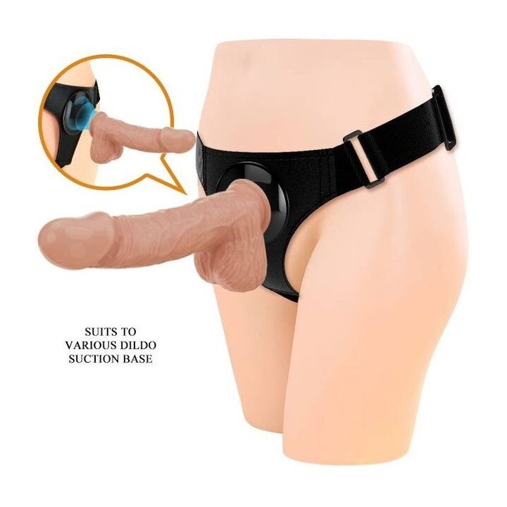 PRETTY LOVE - HARNESS BRIEFS UNIVERSAL HARNESS WITH DILDO JERRY 21.8 CM NATURAL