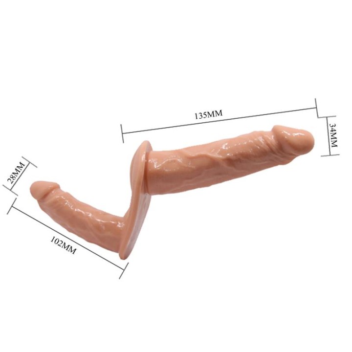 BAILE - ULTRA PASSIONATE DOUBLE DILDOS WITH HARNESS