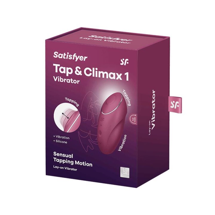 SATISFYER - TAP & CLIMAX 1 LAY-ON VIBRATOR RED