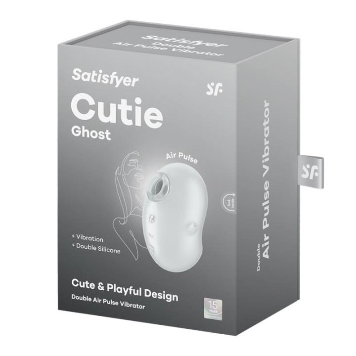 SATISFYER - CUTIE GHOST LAY-ON VIBRATOR WHITE