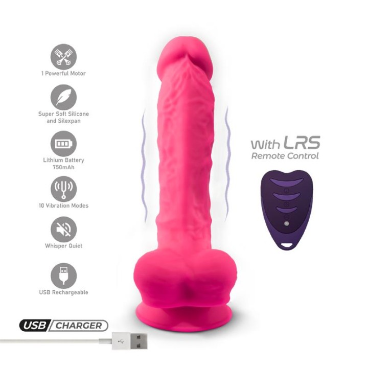 SILEXD - REALISTIC PENIS MODEL 18 PINK VIBRATION + REMOTE CONTROL LRS