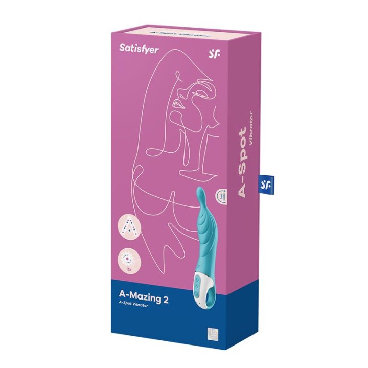 SATISFYER - AMAZING 2 ASPOT VIBRATOR TURQUOISE