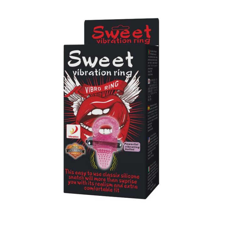 BAILE - SWEET ABS 10 RHYTHMS RING PINK VIBRATOR PENIS RING