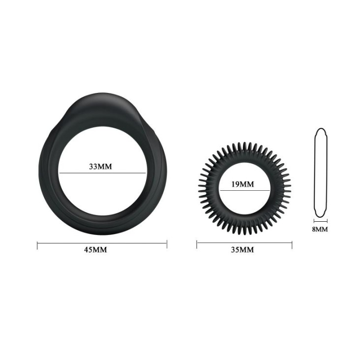 BAILE - KIT 2 SILICONE RINGS RING MANHOOD