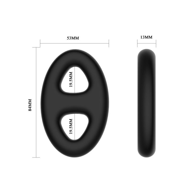 CRAZY BULL - DOUBLE OVAL SILICONE RING