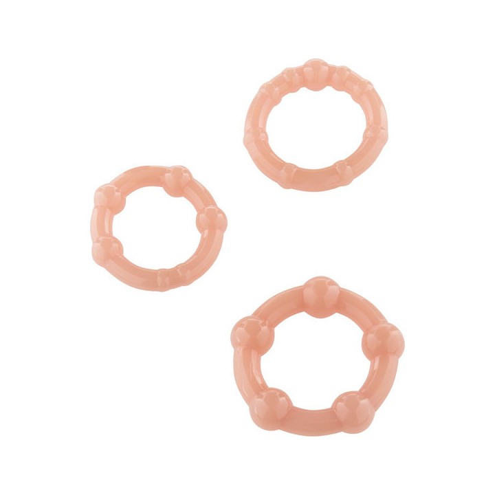 SEVEN CREATIONS - SET OF THREE SKIN PENIS RINGS