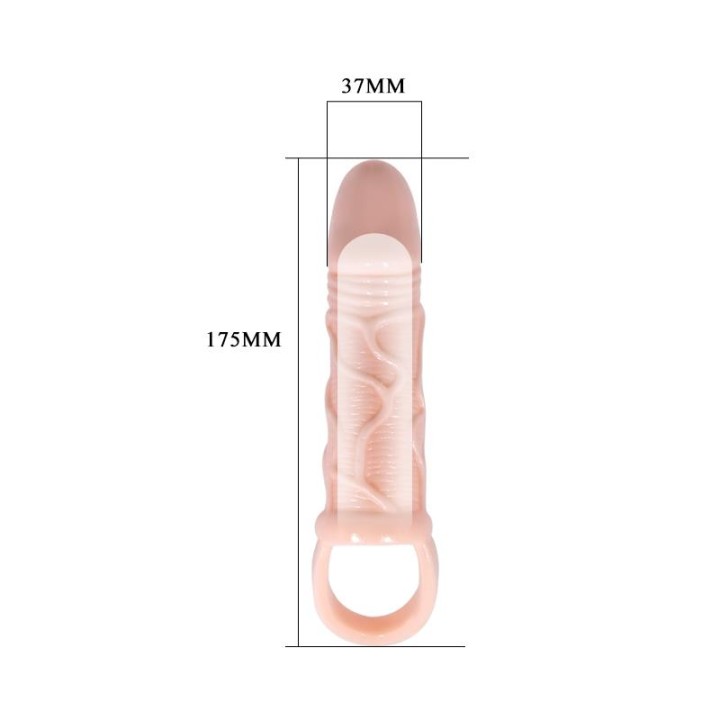 BAILE - PENIS EXTENDER SHEATH WITH STRAP FOR TESTICLES 13.5 CM