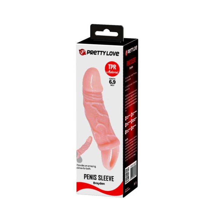 BAILE - PENIS EXTENDER SHEATH WITH STRAP FOR TESTICLES 13.5 CM