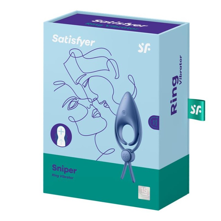SATISFYER - SNIPER RING VIBRATOR BLUE