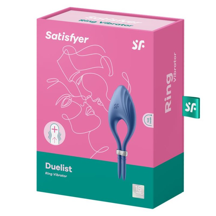 SATISFYER - DUELIST RING VIBRATOR BLUE