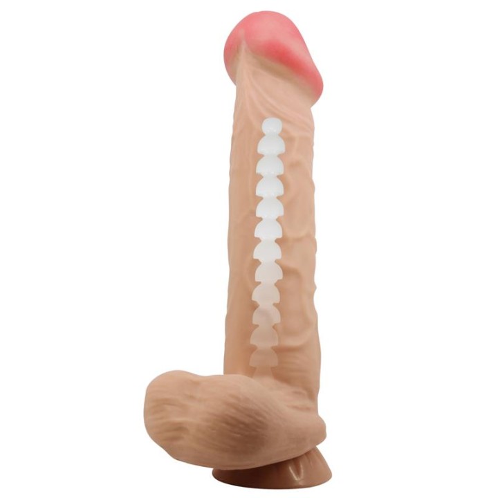 PRETTY LOVE - SLIDING SKIN SERIES REALISTIC DILDO WITH SLIDING SKIN SUCTION CUP FLESH 26 CM