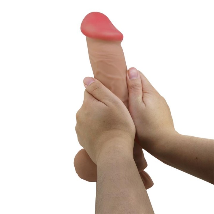 PRETTY LOVE - SLIDING SKIN SERIES REALISTIC DILDO WITH SLIDING SKIN SUCTION CUP FLESH 26 CM