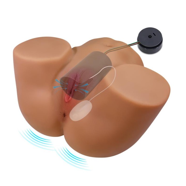 CRAZY BULL - SOPHIA REALISTIC FEMALE BUTT VIBRATOR AND SUCKER WITH SOUND 5.5 KG