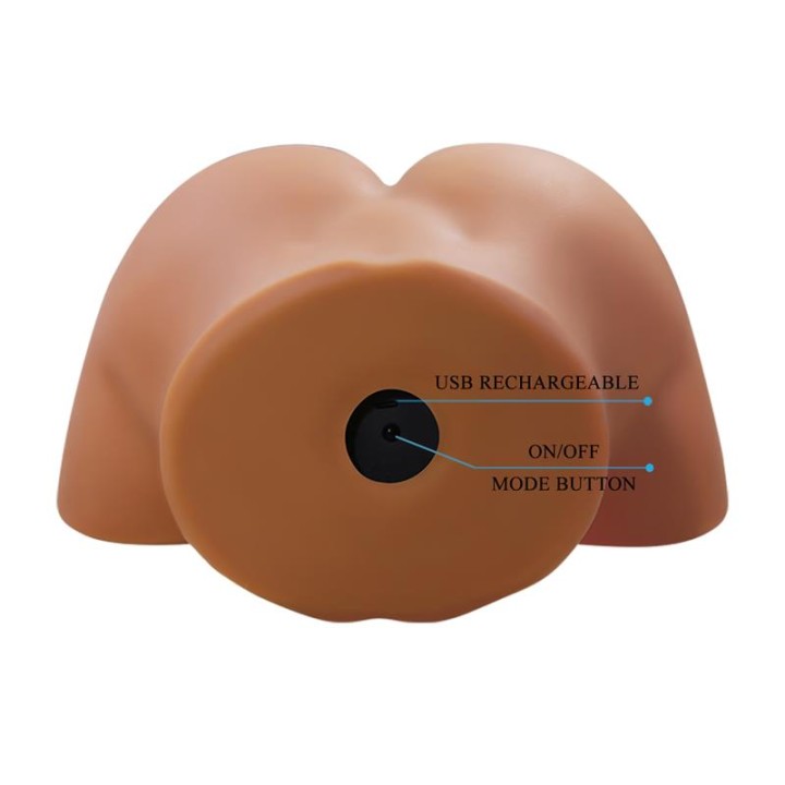 CRAZY BULL - SOPHIA REALISTIC FEMALE BUTT VIBRATOR AND SUCKER WITH SOUND 5.5 KG