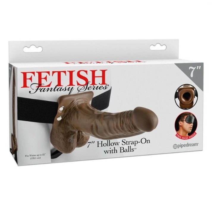 FETISH FANTASY SERIES - SERIES 7 HOLLOW STRAP-ON WITH BALLS